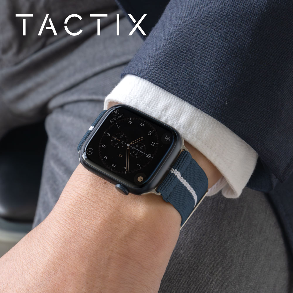 Apple Watch (42／44／45／46／49mm)用 マリーンナショナルストラップ ネイビー TACTIX(タクトナイン)