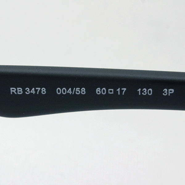 レイバン 偏光サングラス Ray-Ban RB3478 00458(60mm ガンメタル