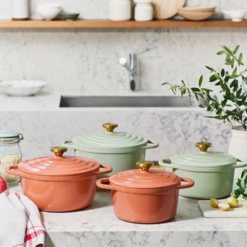 T-fal ティファール キャストライン エアココット IHココット鍋 24cm テラコッタ E26846 テラコッタ 24cm