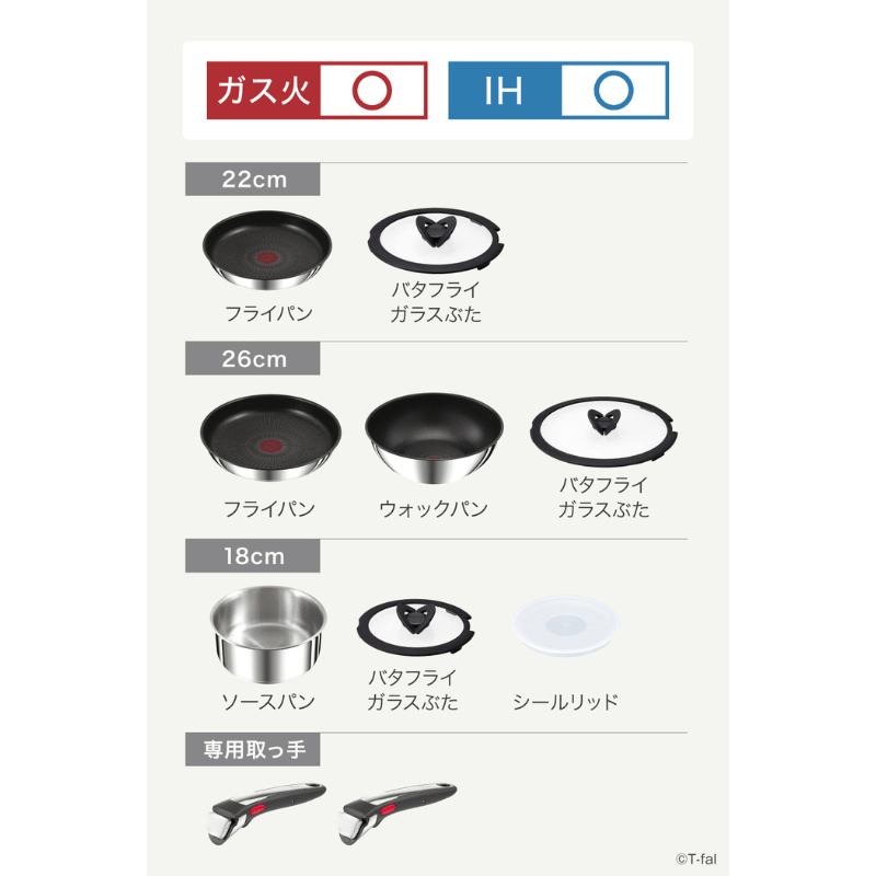 オンライン限定品 T-fal ティファール インジニオ・ネオ IH ステンレス ブリエ・アンリミテッド セット10 シルバー L97093