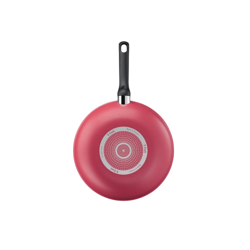 T-fal ティファール クランベリーレッド ウォックパン 28cm B55919 ガス火 ウォックパン 28cm