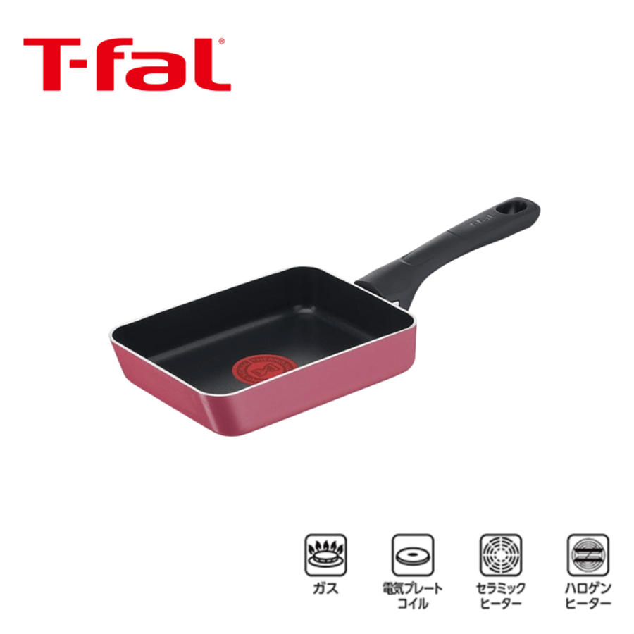 T-fal ティファール クランベリーレッド エッグロースター 12x18cm B55918 ガス火 エッグロースター
