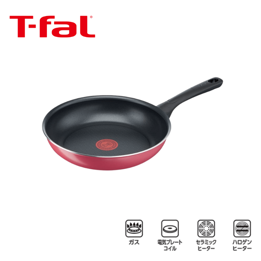 T-fal ティファール クランベリーレッド フライパン 26cm B55905 ガス火 フライパン 26cm