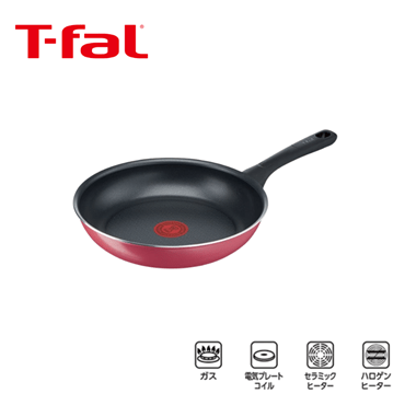 T-fal ティファール クランベリーレッド フライパン 24cm B55904 ガス火