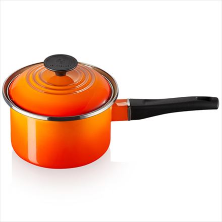 ル・クルーゼ EOS ソースパン 16cm オレンジ ホーロー 鍋 片手鍋 ガス IH 対応56001160900000 オレンジ 16cm