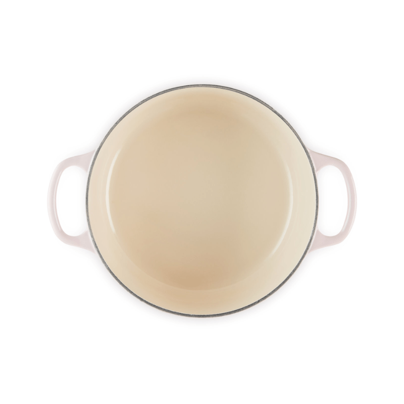 ル・クルーゼ シグニチャー ココット・ロンド 22cm 鋳物 ホーロー 鍋 両手鍋 ガス IH オーブン シェルピンク シェルピンク 22cm