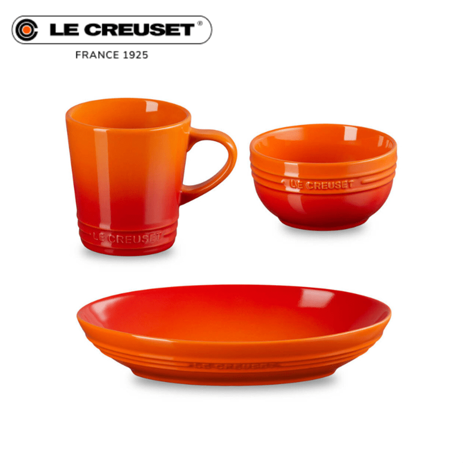 《期間限定特別セット》ル・クルーゼ レジェ・オーバル・ディッシュ23cm & ボール330ml & ネオ・マグOR セット 4110101698SET オレンジ