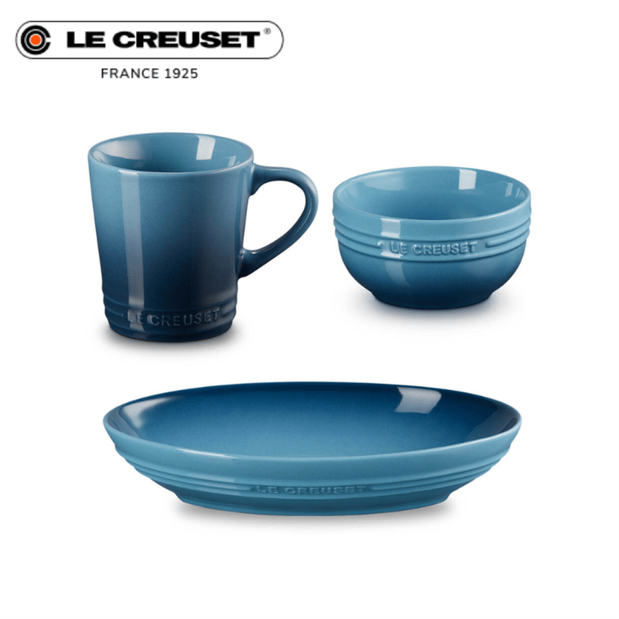 《期間限定特別セット》ル・クルーゼ レジェ・オーバル・ディッシュ23cm & ボール330ml & ネオ・マグMB セット 4110101699SET マリンブルー