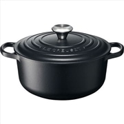 ル・クルーゼ グローバルパッケージ シグニチャー ココット・ロンド 20cm マットブラック 鋳物 ホーロー 鍋 両手鍋 ガス IH オーブン 対応 21177200000430