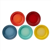 ル・クルーゼ 2019 Simple Cooking ミニ・ラウンド・プレート(5枚入り) レインボー 69190127849013