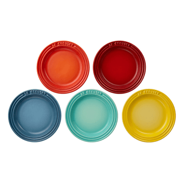 ル・クルーゼ 2019 Simple Cooking ミニ・ラウンド・プレート (5枚入り) レインボー 69190127849013