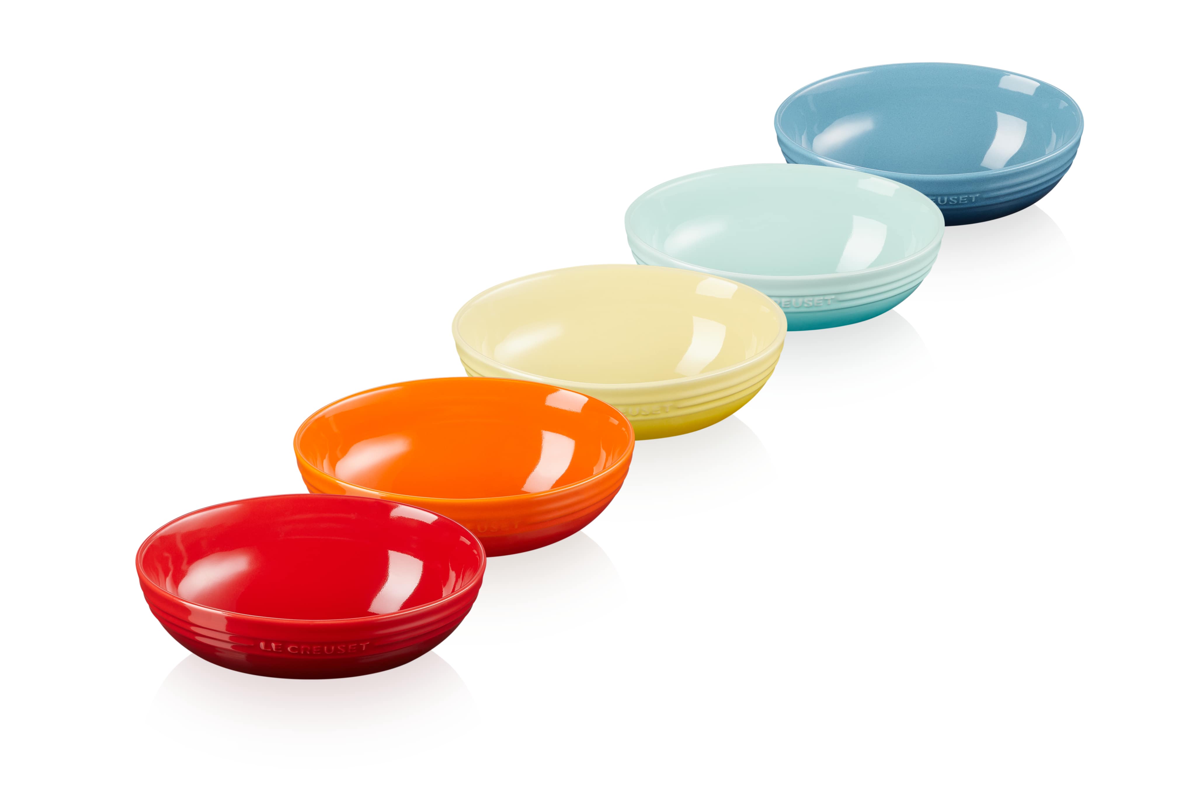 ル・クルーゼ Simple Cooking オーバル・サービング・ボール 17cm (5個入り) レインボー