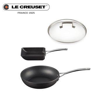 《期間限定特別セット》ル・クルーゼ TNS Promotion TNS エッグパン & ディープ・フライパン 24cm w / ガラスフタ セット 4110101695SET