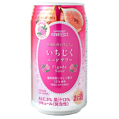 【送料込み】福岡県産いちじくのいちじくエードサワー 350ml×24本