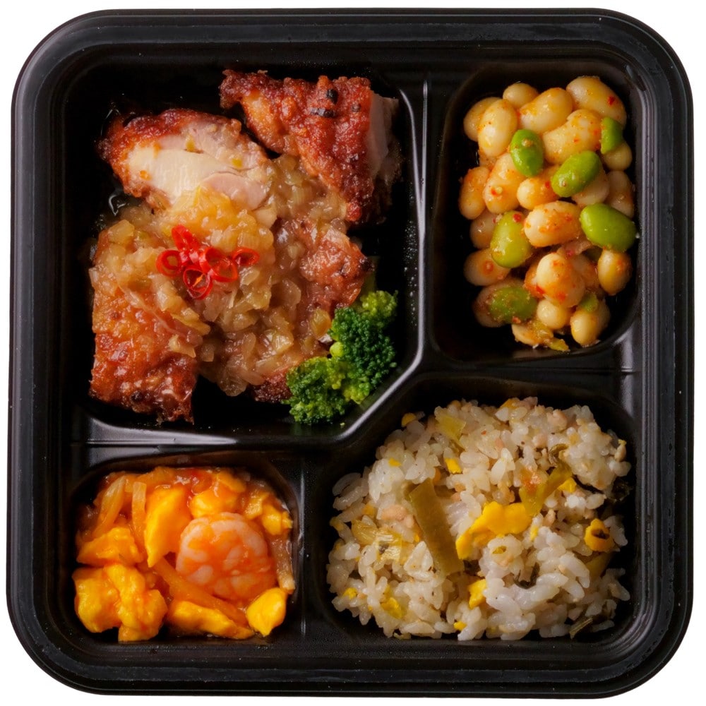 成城石井 やまだ式ロカボBento 油淋鶏と海老と玉子チリソースの中華風弁当 1食