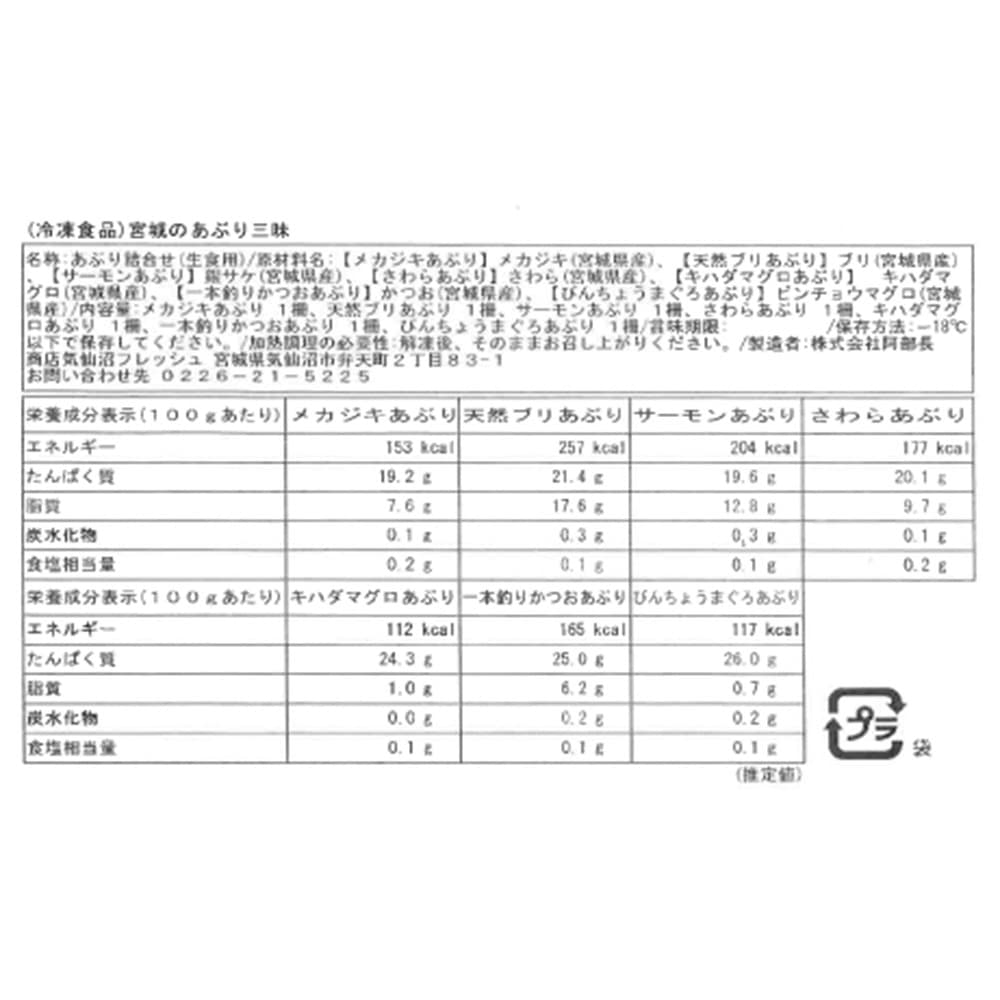 【お取り寄せ】【WN】阿部長商店 宮城のあぶり三昧ギフト | 沖縄・離島配送不可