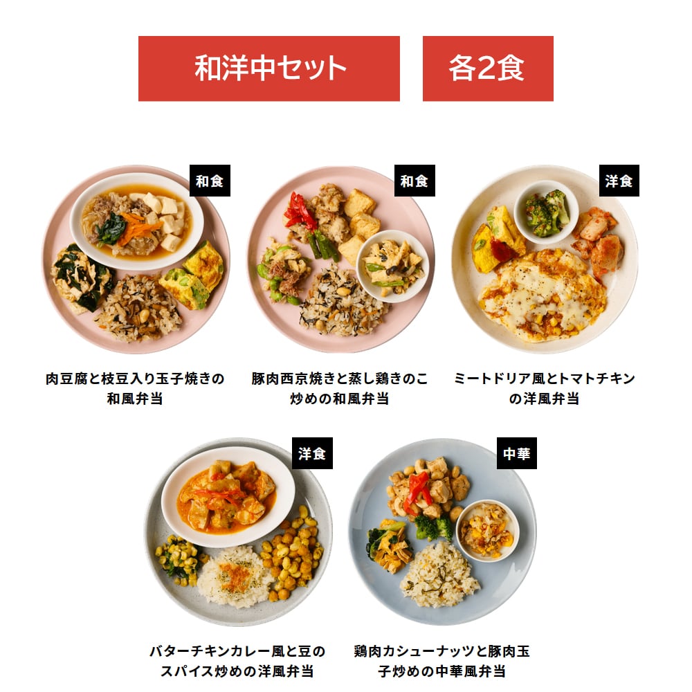 B-2 【M】成城石井 やまだ式ロカボBento 和洋中セット 10食入(5種類×各2食)