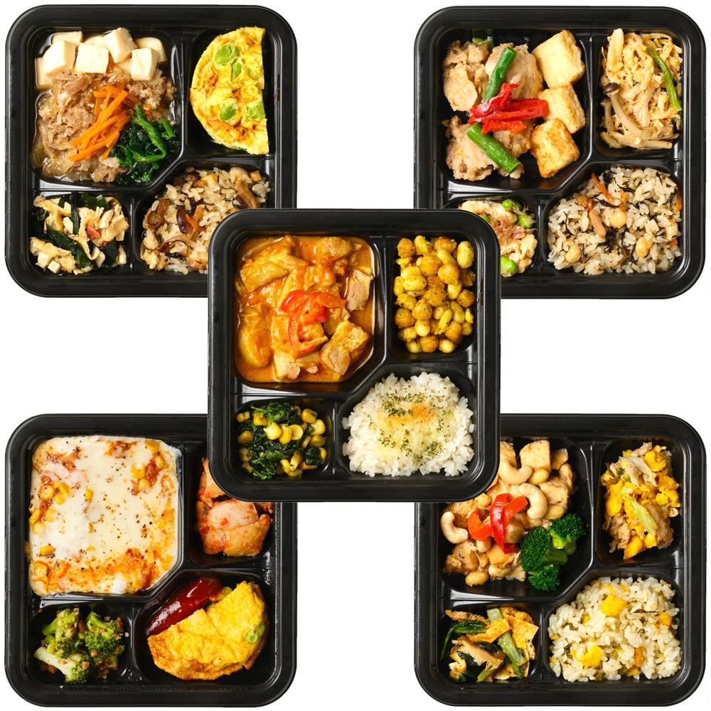 B【M】成城石井 やまだ式ロカボBento 和洋中セット 5食入(5種類×各1食)ロカボ弁当 冷凍弁当 宅配弁当