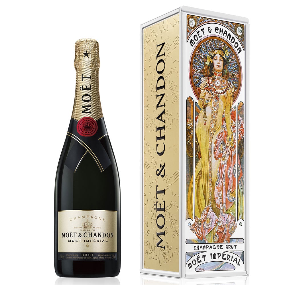 フランス シャンパーニュ モエ アンペリアル ミュシャ ゴールドドレス 750ml | MHD正規輸入品