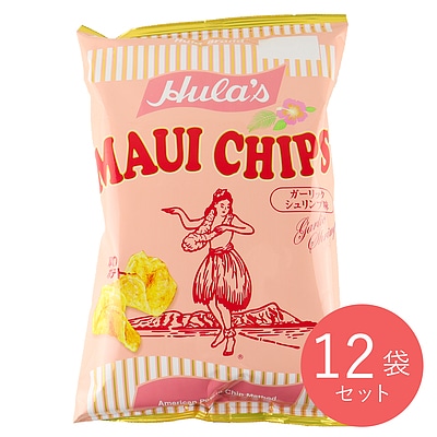 ソシオ工房 フラ印 マウイチップス ガーリックシュリンプ味 125g×12個