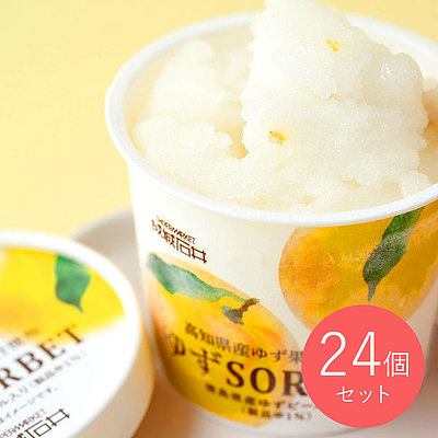 【送料込み】成城石井 高知県産ゆず果汁使用 ゆずSORBET 122ml×24個