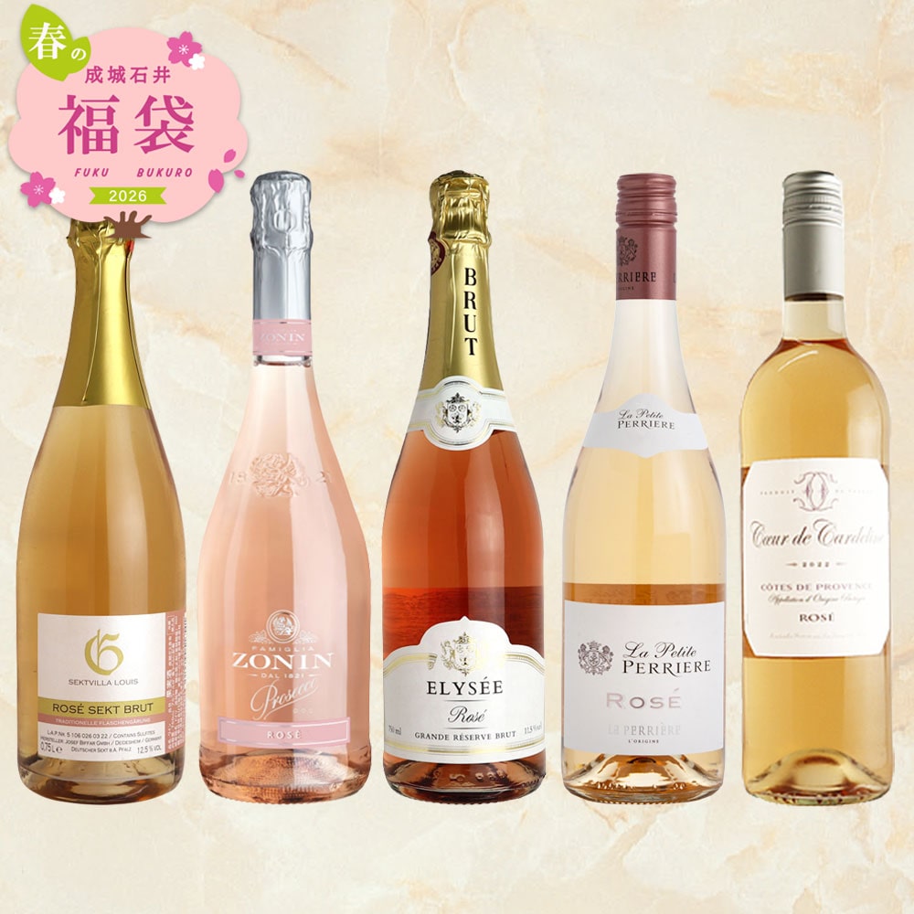 【春の福袋#18】春におすすめ プロヴァンス入り ロゼワイン2本&ロゼスパークリング3本セット