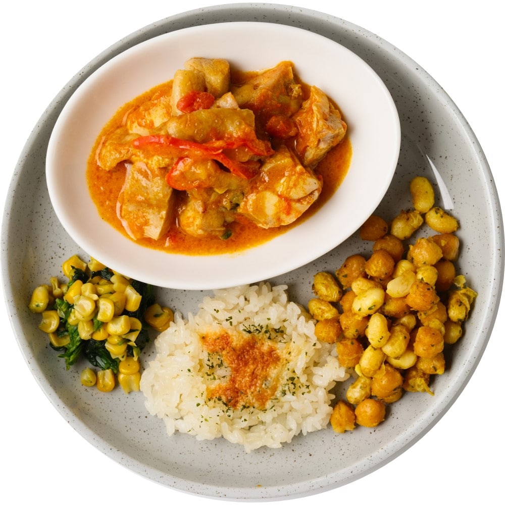 成城石井 やまだ式ロカボBento バターチキンカレー風と豆のスパイス炒めの洋風弁当 1食