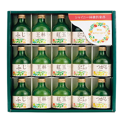 【お歳暮】【E】青森県りんごジュース シャイニーギフトセット 180ml×15本入(5種15本) SY-A