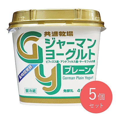 共進 ジャーマンヨーグルト プレーン 400g×5個