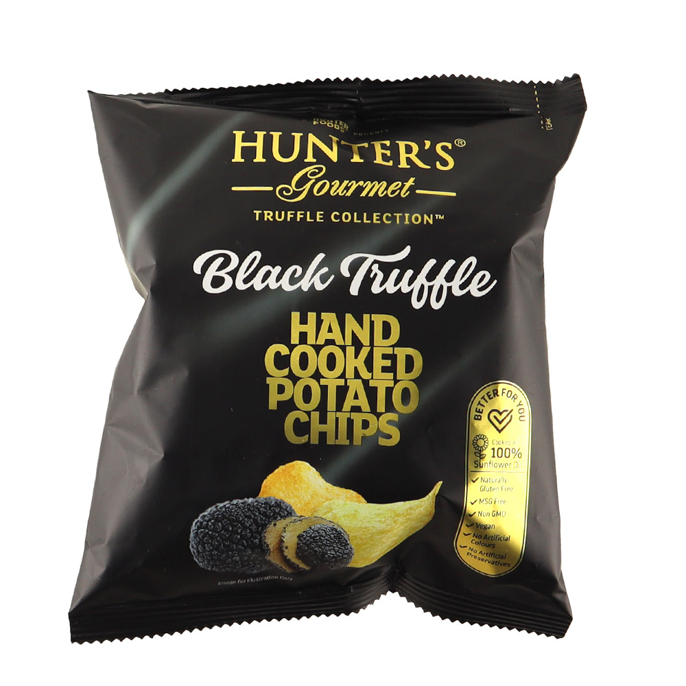 【アウトレット】ハンターズ黒トリュフフレーバーポテトチップス 40g ｜ 賞味期限： 2025年11月16日