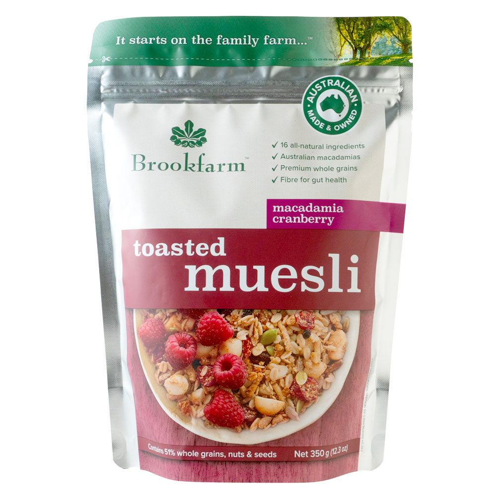 ブルックファーム トーステッドクランベリーミューズリー 350g