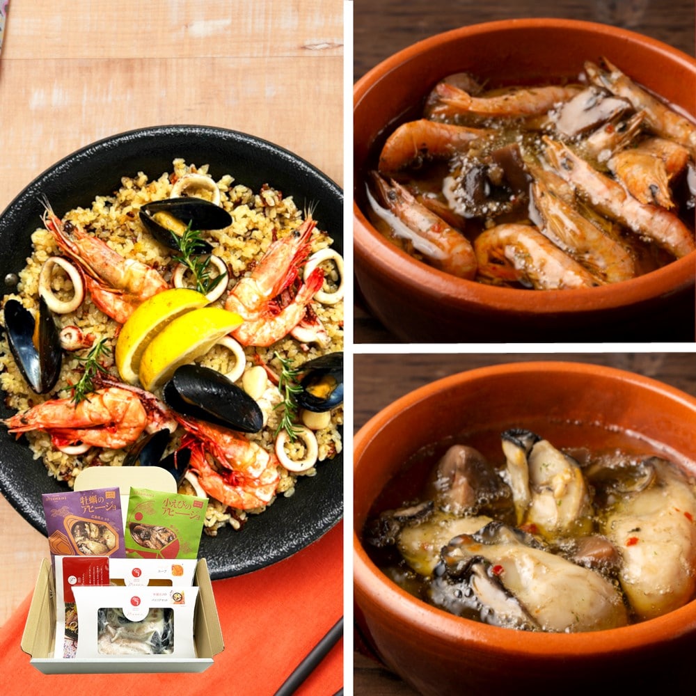 【お取り寄せ】【WR】Manma 海老パエリアとアヒージョセット 2P