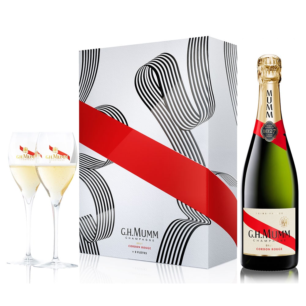 フランス シャンパーニュ マム コルドンルージュ グラス2脚セット 750ml