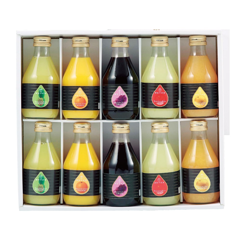 【お中元】【WRN】銀座千疋屋 銀座ストレートジュース 180ml×10本入(5種10本) PGS-129N3 | 沖縄・離島配送不可 / お届け期間は6月15日から