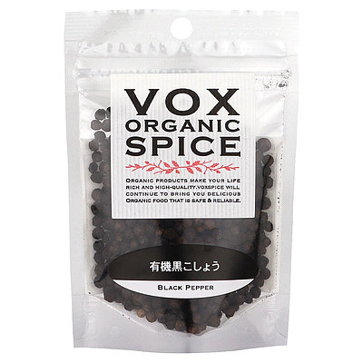 ヴォークススパイス 有機ブラックペパーホール（袋）35g