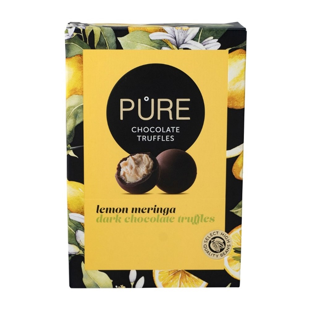 【アウトレット】ピュア ダークチョコレートトリュフ レモンメレンゲクリーム 148g ※賞味期限：2025年8月30日