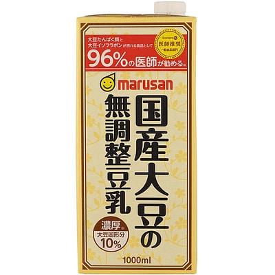 マルサンアイ国産大豆の無調整豆乳 1000ml