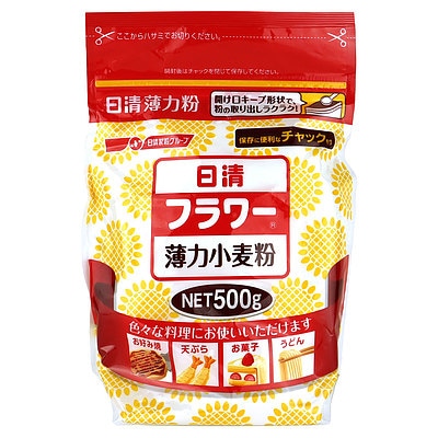 日清製粉ウェルナ フラワー チャック付 500g
