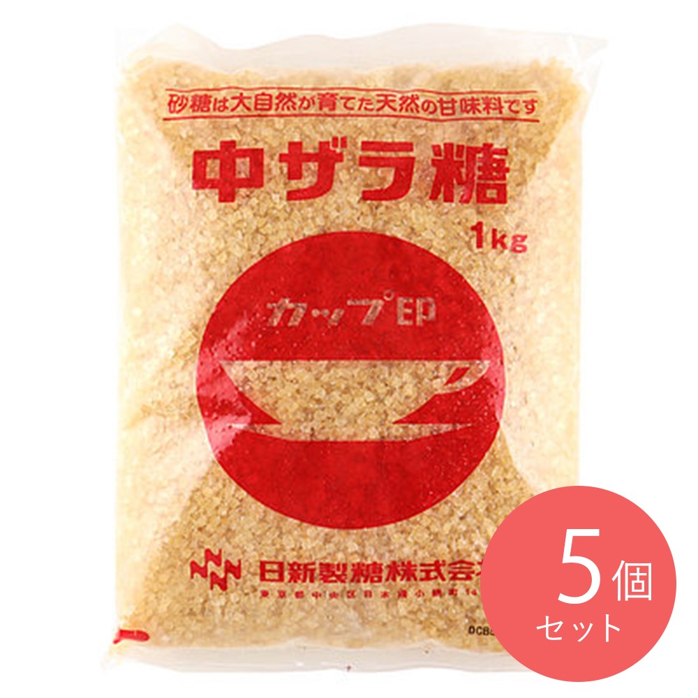 日新製糖 中ザラ糖 1kg×5個