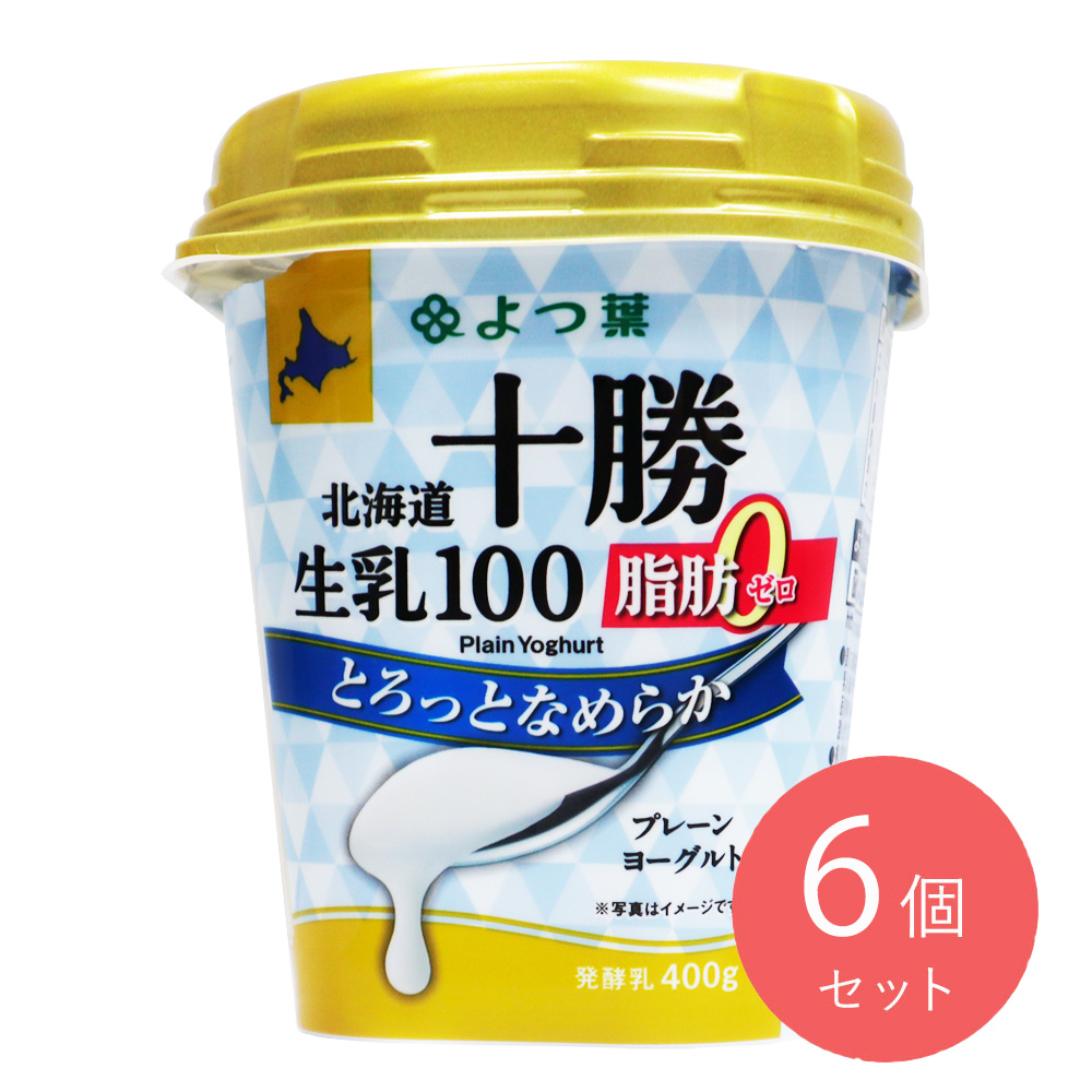 よつ葉乳業 よつ葉とろっとなめらかヨーグルト脂肪０ 400g×6個