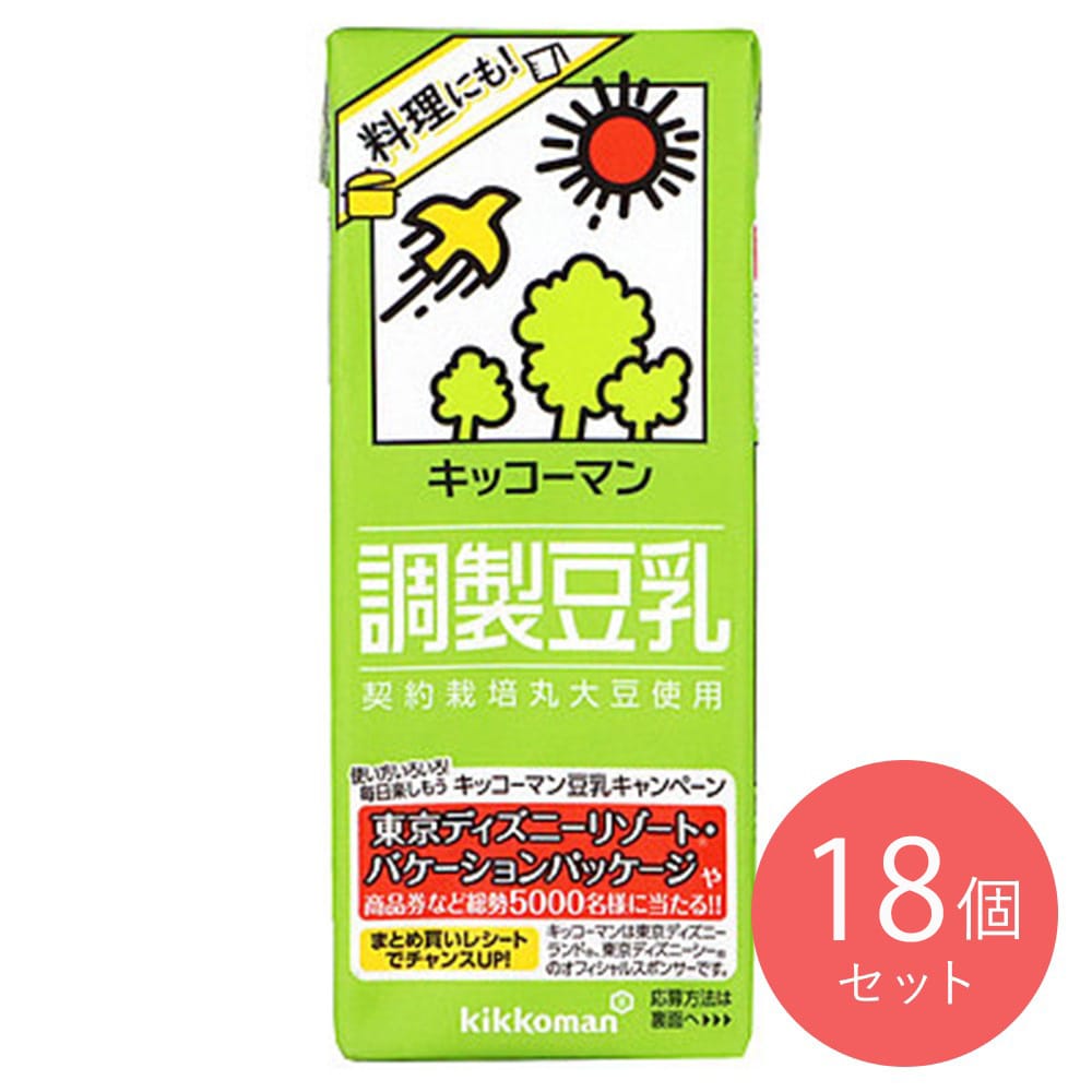 キッコーマン 調整豆乳 200ml×18個