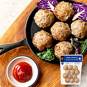 成城石井自家製 国産豚と淡路島産玉葱のミニハンバーグ 480g (12個入)  | D+2 / 年内お届け12月26日注文まで / 1月1-6日着不可