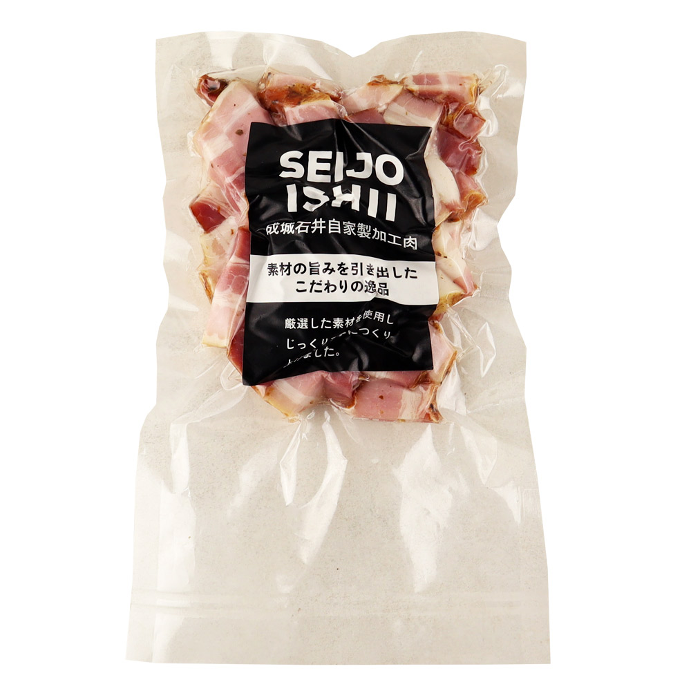 成城石井自家製 7日間漬け込んだベーコン 短冊切り 180g | D+2