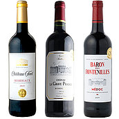 フランス ボルドー金賞赤ワイン 3本セット 750ml×3本