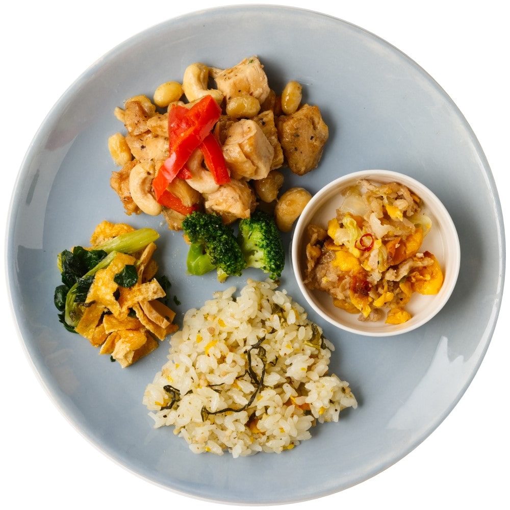 成城石井 やまだ式ロカボBento 鶏肉カシューナッツと豚肉玉子炒めの中華風弁当 1食