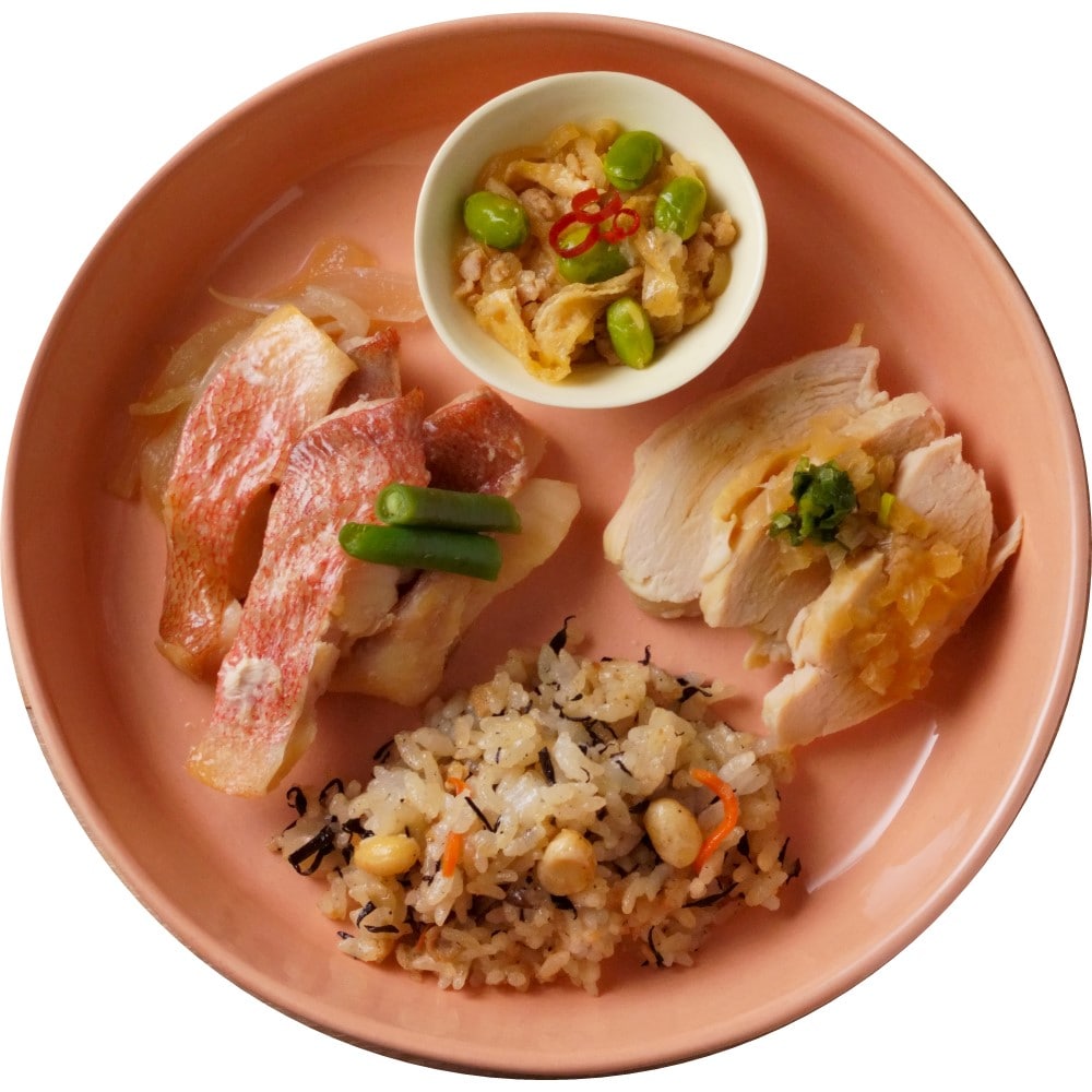 成城石井 やまだ式ロカボBento 赤魚の煮つけと蒸し鶏の和風弁当 1食