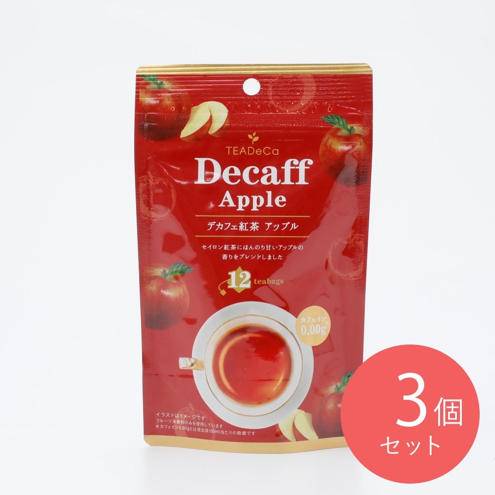 日本緑茶センター デカフェ紅茶アップル 12p×3個