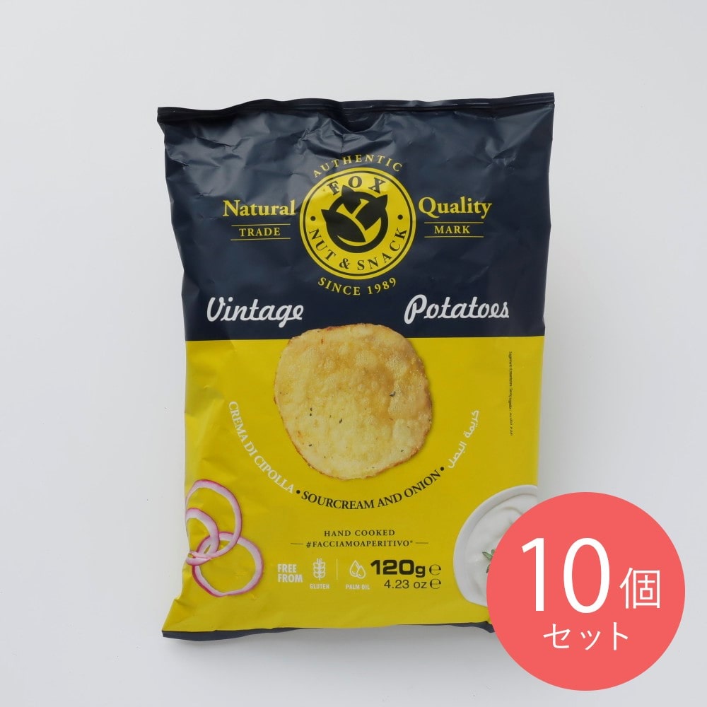 バーイタリアサワークリームオニオンポテトチップス 120g×10個
