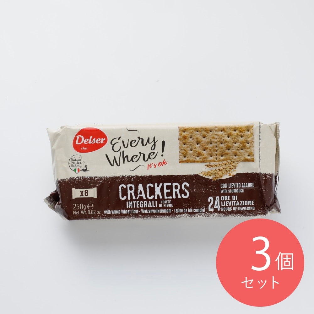 デルセール ホールミールクラッカー 250g×3個