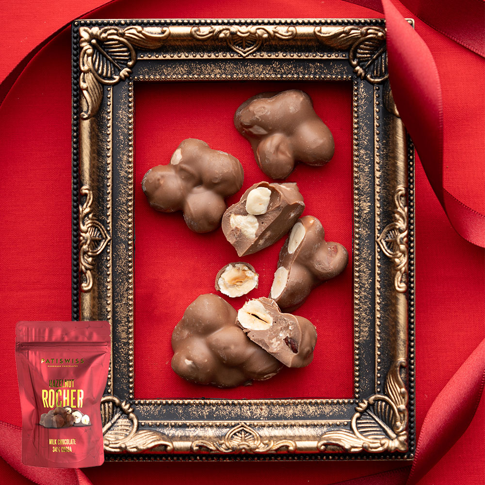 PATISWISS ミルクチョコレートヘーゼル ロシェ 80g